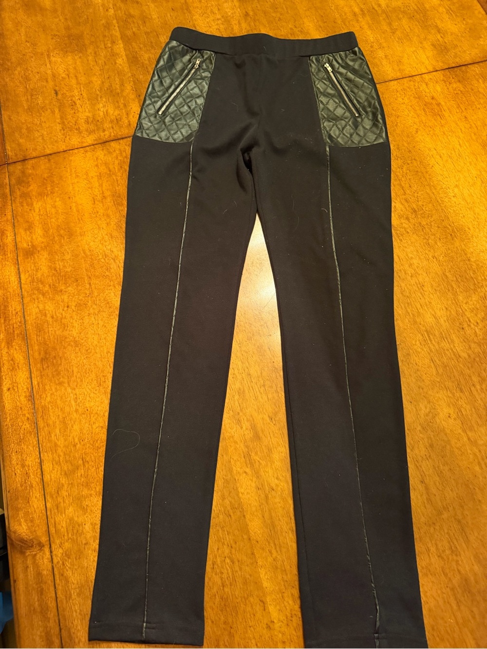 Love Riche Black Quilted Pocket Stretch Joggers